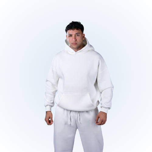 white over size hoodie