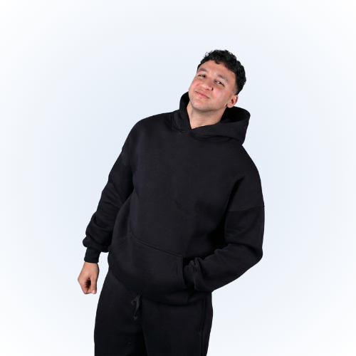 Black Over size hoodie