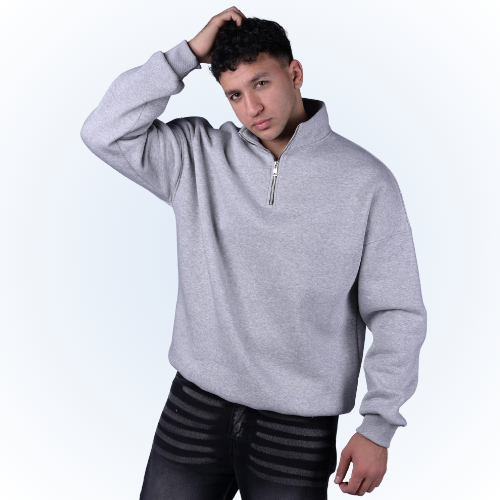 Light grey Zip Sweatshirt